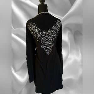Vocal Black Sweater with Silver Embellishments
